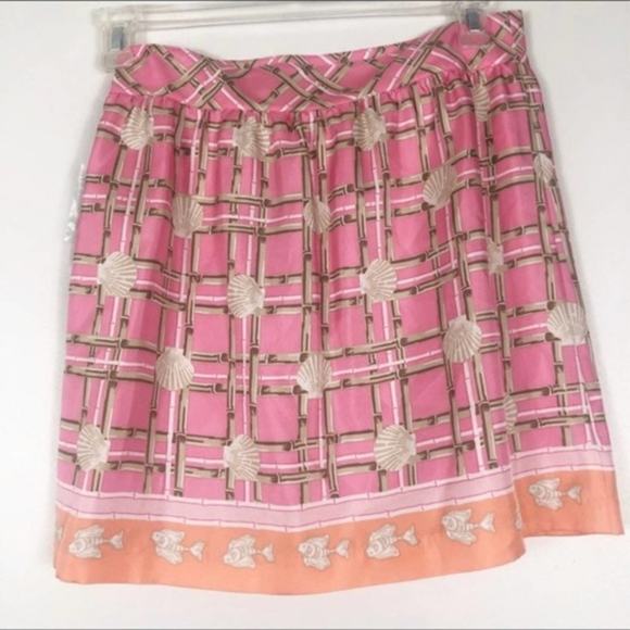 Vineyard Vines NWT 100% Silk Ceezee Seashell Skirt in Bahama Breeze - Picture 1 of 3